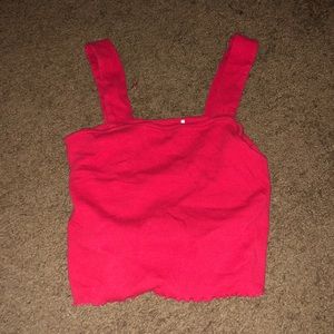 Red crop top